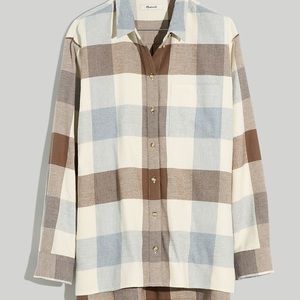 Madewell plaid flannel shirt, size M